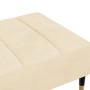 Reposapiés de terciopelo crema 78x56x32 cm de vidaXL, Otomanas - Ref: Foro24-337821, Precio: 69,15 €, Descuento: %