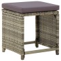 Garden stools 4 units and gray synthetic rattan cushions by vidaXL, Garden chairs - Ref: Foro24-316873, Price: 143,99 €, Disc...