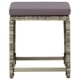 Garden stools 4 units and gray synthetic rattan cushions by vidaXL, Garden chairs - Ref: Foro24-316873, Price: 143,99 €, Disc...