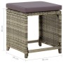 Garden stools 4 units and gray synthetic rattan cushions by vidaXL, Garden chairs - Ref: Foro24-316873, Price: 143,99 €, Disc...