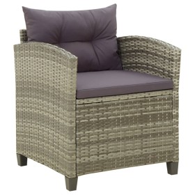 Garden armchair with gray synthetic rattan cushions by vidaXL, Garden chairs - Ref: Foro24-316872, Price: 122,55 €, Discount: %