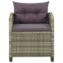 Garden armchair with gray synthetic rattan cushions by vidaXL, Garden chairs - Ref: Foro24-316872, Price: 122,55 €, Discount: %