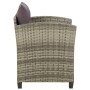 Garden armchair with gray synthetic rattan cushions by vidaXL, Garden chairs - Ref: Foro24-316872, Price: 122,55 €, Discount: %