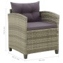 Garden armchair with gray synthetic rattan cushions by vidaXL, Garden chairs - Ref: Foro24-316872, Price: 122,55 €, Discount: %