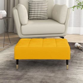 Reposapiés de terciopelo amarillo 78x56x32 cm de vidaXL, Otomanas - Ref: Foro24-337819, Precio: 93,99 €, Descuento: %