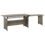 Set de muebles de jardín 2 pzas y cojines ratán sintético gris de vidaXL, Conjuntos de jardín - Ref: Foro24-316871, Precio: 7...