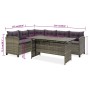 Set de muebles de jardín 2 pzas y cojines ratán sintético gris de vidaXL, Conjuntos de jardín - Ref: Foro24-316871, Precio: 7...