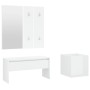 Set de muebles de recibidor madera contrachapada blanco brillo de vidaXL, Armarios roperos - Ref: Foro24-3082059, Precio: 109...