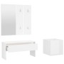 Set de muebles de recibidor madera contrachapada blanco brillo de vidaXL, Armarios roperos - Ref: Foro24-3082059, Precio: 109...