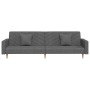 Sofá cama de 2 plazas con dos almohadas tela gris oscuro de vidaXL, Sofás - Ref: Foro24-337605, Precio: 241,46 €, Descuento: %