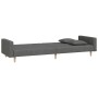 Sofá cama de 2 plazas con dos almohadas tela gris oscuro de vidaXL, Sofás - Ref: Foro24-337605, Precio: 241,46 €, Descuento: %