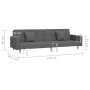 Sofá cama de 2 plazas con dos almohadas tela gris oscuro de vidaXL, Sofás - Ref: Foro24-337605, Precio: 241,46 €, Descuento: %