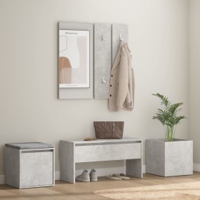 Entryway furniture set in gray concrete plywood. by vidaXL, Wardrobes - Ref: Foro24-3082066, Price: 136,67 €, Discount: %