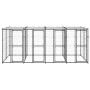 Outdoor steel kennel with roof 9.68 m² by vidaXL, Dog kennels and fences - Ref: Foro24-3082251, Price: 670,44 €, Discount: %