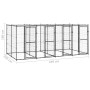 Outdoor steel kennel with roof 9.68 m² by vidaXL, Dog kennels and fences - Ref: Foro24-3082251, Price: 670,44 €, Discount: %