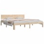 Solid pine wood bed frame 180x200 cm by vidaXL, Beds and slatted bases - Ref: Foro24-833121, Price: 182,46 €, Discount: %