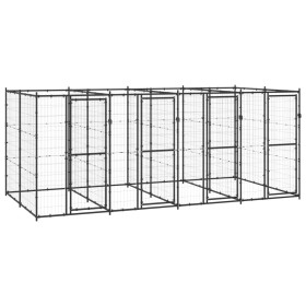 Steel outdoor kennel 9.68 m² by vidaXL, Dog kennels and fences - Ref: Foro24-3082262, Price: 577,73 €, Discount: %