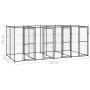 Steel outdoor kennel 9.68 m² by vidaXL, Dog kennels and fences - Ref: Foro24-3082262, Price: 576,99 €, Discount: %