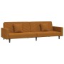 2-seater sofa bed with two brown velvet pillows by vidaXL, Sofas - Ref: Foro24-337636, Price: 216,81 €, Discount: %