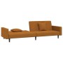 2-seater sofa bed with two brown velvet pillows by vidaXL, Sofas - Ref: Foro24-337636, Price: 216,81 €, Discount: %