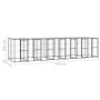 Outdoor steel kennel with roof 16.94 m² by vidaXL, Dog kennels and fences - Ref: Foro24-3082254, Price: 1,00 €, Discount: %