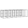 Steel outdoor kennel 14.52 m² by vidaXL, Dog kennels and fences - Ref: Foro24-3082264, Price: 872,99 €, Discount: %