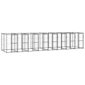 Steel outdoor kennel 19.36 m² by vidaXL, Dog kennels and fences - Ref: Foro24-3082266, Price: 1,00 €, Discount: %