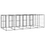 Steel outdoor kennel 12.1 m² by vidaXL, Dog kennels and fences - Ref: Foro24-3082263, Price: 747,27 €, Discount: %