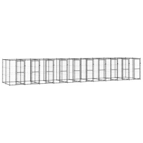 Steel outdoor kennel 24.2 m² by vidaXL, Dog kennels and fences - Ref: Foro24-3082268, Price: 1,00 €, Discount: %