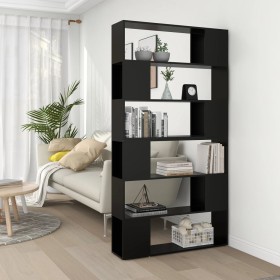 Estantería divisor de espacios negro 100x24x188 cm de vidaXL, Librerías y estanterías - Ref: Foro24-3082072, Precio: 121,83 €...