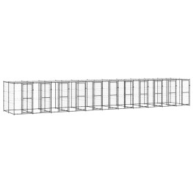 Outdoor steel kennel with roof 26.62 m² by vidaXL, Dog kennels and fences - Ref: Foro24-3082258, Price: 1,00 €, Discount: %