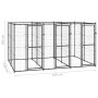 Steel outdoor kennel 7.26 m² by vidaXL, Dog kennels and fences - Ref: Foro24-3082261, Price: 447,99 €, Discount: %