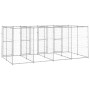 Outdoor galvanized steel dog kennel 9.68 m² by vidaXL, Dog kennels and fences - Ref: Foro24-3082284, Price: 573,10 €, Discoun...