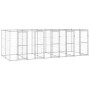 Galvanized steel outdoor kennel 12.1 m² by vidaXL, Dog kennels and fences - Ref: Foro24-3082285, Price: 749,99 €, Discount: %