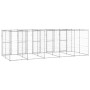 Perrera de exterior de acero galvanizado 12,1 m² de vidaXL, Casetas y cercados para perros - Ref: Foro24-3082285, Precio: 758...