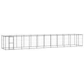 Outdoor steel kennel with roof 26.62 m² by vidaXL, Dog kennels and fences - Ref: Foro24-3082297, Price: 904,66 €, Discount: %