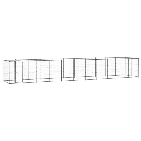 Outdoor steel kennel with roof 26.62 m² by vidaXL, Dog kennels and fences - Ref: Foro24-3082297, Price: 904,66 €, Discount: %