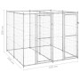 Galvanized steel outdoor kennel 4.84 m² by vidaXL, Dog kennels and fences - Ref: Foro24-3082282, Price: 313,99 €, Discount: %