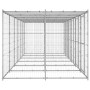 Galvanized steel outdoor kennel with roof 14.52 m² by vidaXL, Dog kennels and fences - Ref: Foro24-3082275, Price: 961,99 €, ...