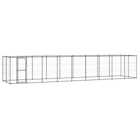 Outdoor steel kennel with roof 21.78 m² by vidaXL, Dog kennels and fences - Ref: Foro24-3082296, Price: 727,99 €, Discount: %