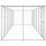 Galvanized steel outdoor kennel with roof 16.94 m² by vidaXL, Dog kennels and fences - Ref: Foro24-3082305, Price: 646,43 €, ...