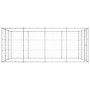 Galvanized steel outdoor kennel 14.52 m² by vidaXL, Dog kennels and fences - Ref: Foro24-3082318, Price: 447,35 €, Discount: %