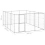 Galvanized steel outdoor kennel 14.52 m² by vidaXL, Dog kennels and fences - Ref: Foro24-3082318, Price: 447,35 €, Discount: %