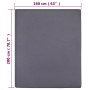 Anthracite cotton jersey fitted sheet 160x200 cm by vidaXL, Bed sheets - Ref: Foro24-136196, Price: 17,18 €, Discount: %