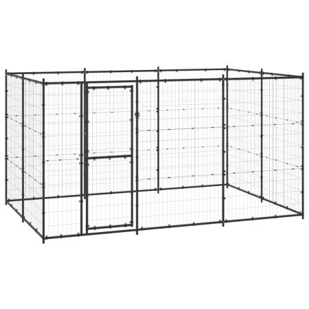 Steel outdoor kennel 7.26 m² by vidaXL, Dog kennels and fences - Ref: Foro24-3082298, Price: 325,94 €, Discount: %