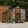 Anthracite grey aluminum greenhouse with glass 155x200.5x191 cm by vidaXL, Greenhouses - Ref: Foro24-3082334, Price: 826,73 €...