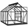 Anthracite grey aluminum greenhouse with glass 155x200.5x191 cm by vidaXL, Greenhouses - Ref: Foro24-3082334, Price: 826,99 €...