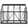 Anthracite grey aluminum greenhouse with glass 155x200.5x191 cm by vidaXL, Greenhouses - Ref: Foro24-3082334, Price: 826,99 €...