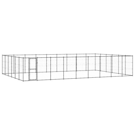 Steel outdoor kennel 65.34 m² by vidaXL, Dog kennels and fences - Ref: Foro24-3082326, Price: 1,00 €, Discount: %