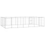 Outdoor galvanized steel dog kennel 33.88 m² by vidaXL, Dog kennels and fences - Ref: Foro24-3082320, Price: 757,48 €, Discou...